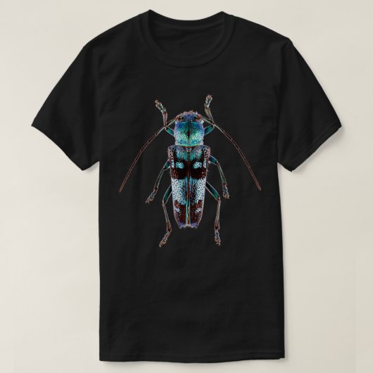 Blue Longhorn Beetle Glenea celestis T-shirt (Design voorkant)