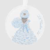 Blue Losse Waterverf Azalea Trail Maid Ornament (voorkant)
