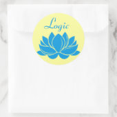 Blue Lotus Blossom Logic Ronde Sticker (Tas)