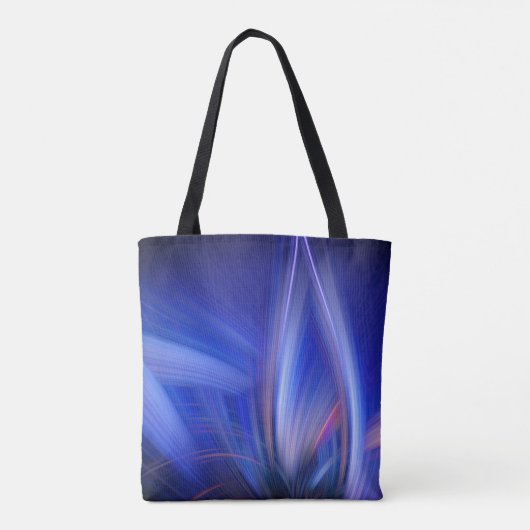 Blue Lotus Elegant Abstract Zen Light Art Tote Bag (Achterkant)