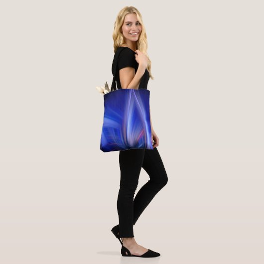 Blue Lotus Elegant Abstract Zen Light Art Tote Bag (Op model)