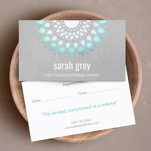 Blue Lotus Floral Holistic Health Benoeming Afsprakenkaartje