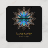 Blue Lotus Flower Healing Therapy Yoga Holistic Vierkante Visitekaartje (Voorkant)