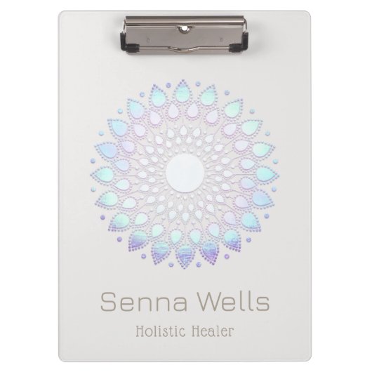 Blue Lotus Flower Mandala Klembord (Voorkant)