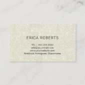 Blue Lotus Flower Massage Salon Spa Modern Glitter Visitekaartje (Achterkant)