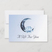 Blue Lotus Flower Moon Zakelijk Cadeaubon (Voorkant)