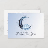 Blue Lotus Flower Moon Zakelijk Cadeaubon (Voorkant / Achterkant)