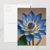 Blue Lotus Flower Spiritueel Zen Art Briefkaart (Voorkant / Achterkant)