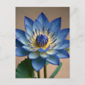 Blue Lotus Flower Spiritueel Zen Art Briefkaart (Voorkant)