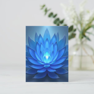 Blue Lotus Flower Spiritueel Zen Art Briefkaart