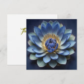 Blue Lotus Flower Spiritueel Zen Art Gepersonalise Bedankkaart (Voorkant / Achterkant)