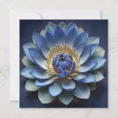 Blue Lotus Flower Spiritueel Zen Art Gepersonalise Bedankkaart (Voorkant)