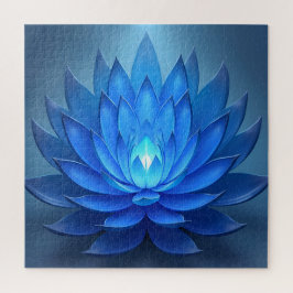 Blue Lotus Flower Spiritueel Zen Art Legpuzzel
