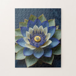 Blue Lotus Flower Spiritueel Zen Art Legpuzzel