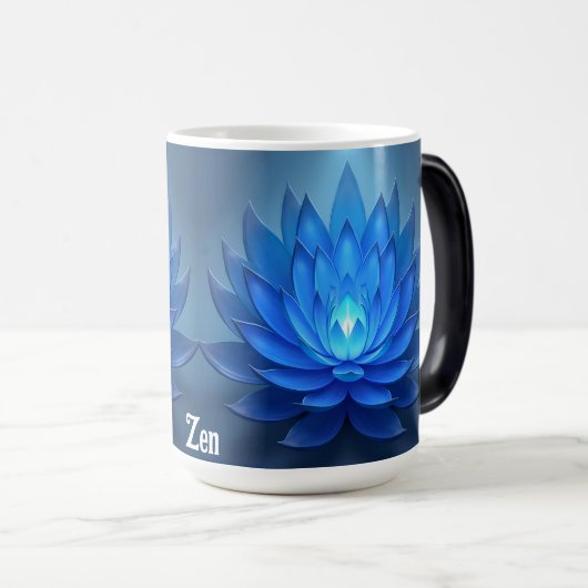 Blue Lotus Flower Spiritueel Zen Art Magische Mok (Voorkant rechts)