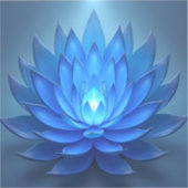 Blue Lotus Flower Spiritueel Zen Art Sticker (Voorkant)