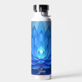 Blue Lotus Flower Spiritueel Zen Art Waterfles (Links)