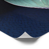 Blue Lotus Flower Spirituele kunst Poster (Hoek)