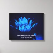 Blue Lotus Live Simply Inspirerend offerte Canvas Afdruk (Voorkant)