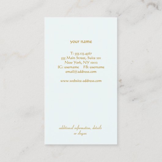 Blue Lotus Logo Holistic Health and Wellness Visitekaartje (Achterkant)