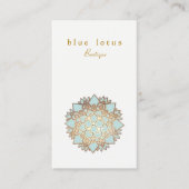Blue Lotus Logo Holistic Health and Wellness Visitekaartje (Voorkant)