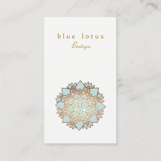 Blue Lotus Logo Holistic Health and Wellness Visitekaartje (Voorkant)