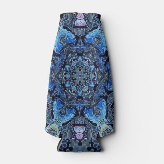 Blue Lotus Mandala - Bottle Coozie (Voorkant)