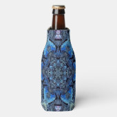 Blue Lotus Mandala - Bottle Coozie (Fles Voorkant)