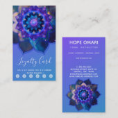 Blue Lotus Mandala Klantenkaartje (Voorkant / Achterkant)