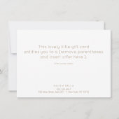 Blue Lotus Mandala Salon en Spa Gift Certificate (Achterkant)