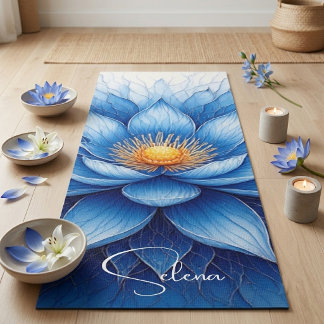 Blue Lotus Mandala Spirituele Bewustwording Vrede Yogamat