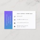 Blue Lotus Mandala Visitekaartje (Achterkant)