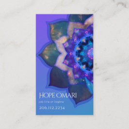 Blue Lotus Mandala Visitekaartje