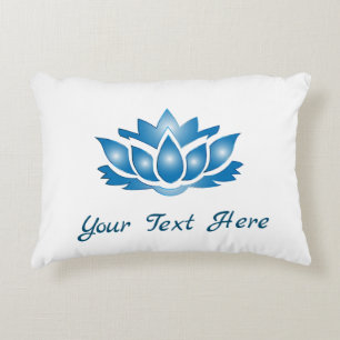 Blue Lotus Mind Body Spirit - Gepersonaliseerd Accent Kussen