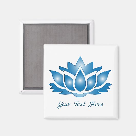 Blue Lotus Mind Body Spirit - Gepersonaliseerd Magneet (Voorkant / Achterkant)