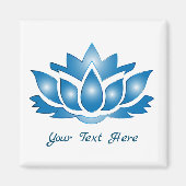 Blue Lotus Mind Body Spirit - Gepersonaliseerd Magneet (Voorkant)
