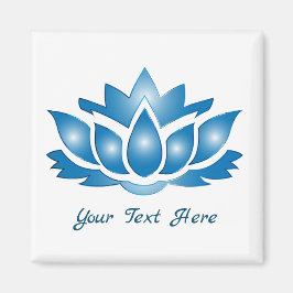 Blue Lotus Mind Body Spirit - Gepersonaliseerd Magneet