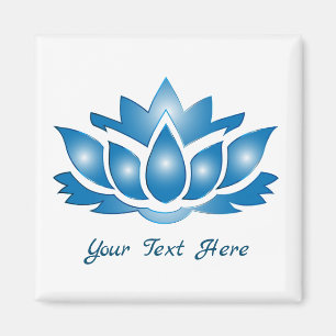 Blue Lotus Mind Body Spirit - Gepersonaliseerd Magneet