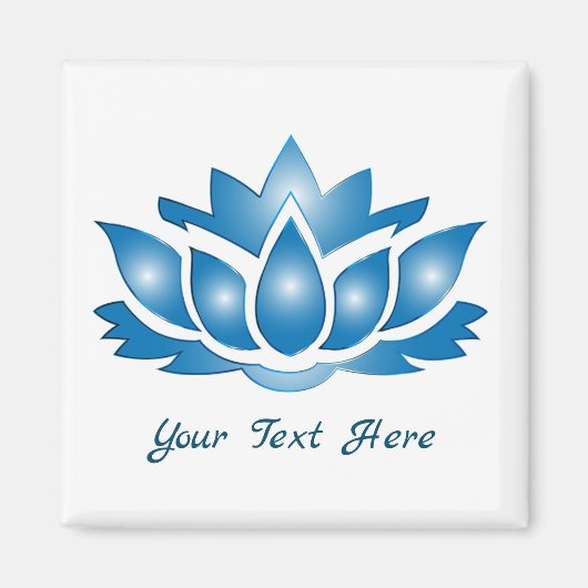 Blue Lotus Mind Body Spirit - Gepersonaliseerd Magneet (Voorkant)