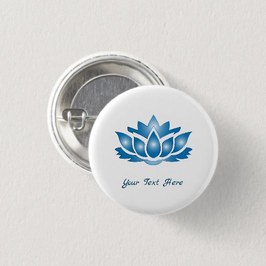 Blue Lotus Mind Body Spirit - Gepersonaliseerd Ronde Button 3,2 Cm (Voorkant /achterkant)