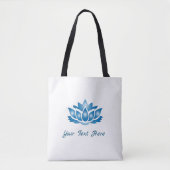 Blue Lotus Mind Body Spirit Persoonlijke Canvas ta Tote Bag (Voorkant)