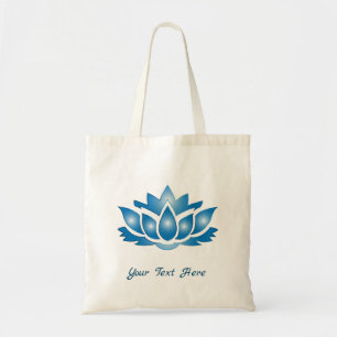 Blue Lotus Mind Body Spirit Persoonlijke Canvas ta Tote Bag