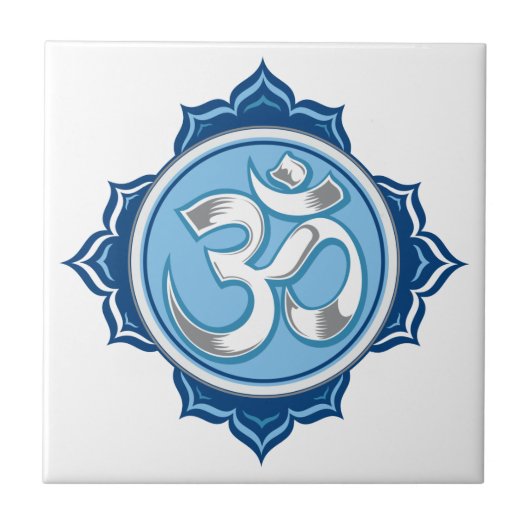 Blue Lotus Om Tegeltje (Voorkant)