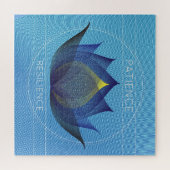 Blue Lotus Patience and Resilience Floral Symbol Legpuzzel (Horizontaal)