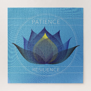 Blue Lotus Patience and Resilience Floral Symbol Legpuzzel