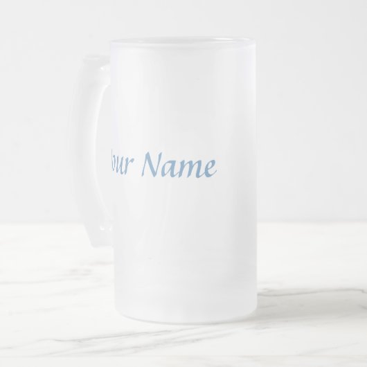 Blue Lotus Personalized Mug Matglas Bierpul (Voorkant links)