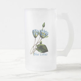 Blue Lotus Personalized Mug Matglas Bierpul