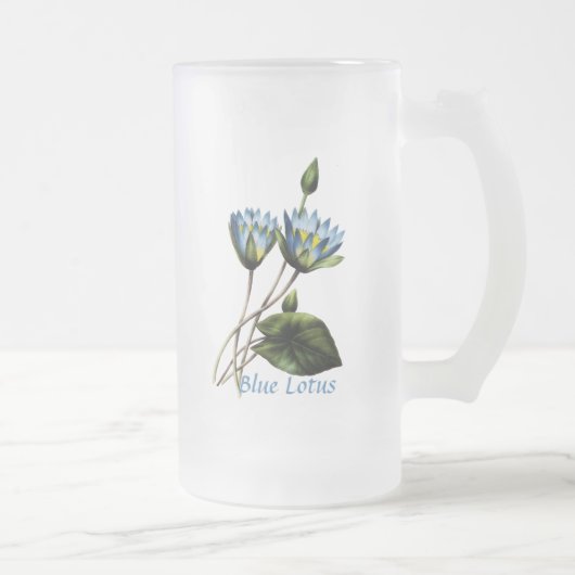 Blue Lotus Personalized Mug Matglas Bierpul (Rechts)