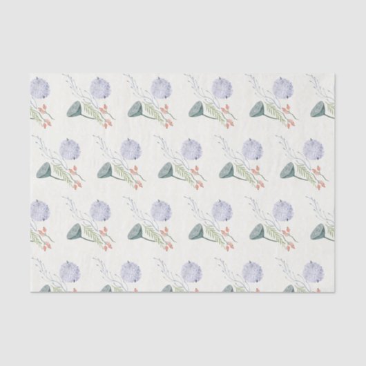 Blue Lotus Pod Floral-weefselpapier Tissuepapier (Voorkant)
