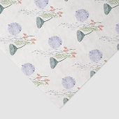 Blue Lotus Pod Floral-weefselpapier Tissuepapier (Detail)